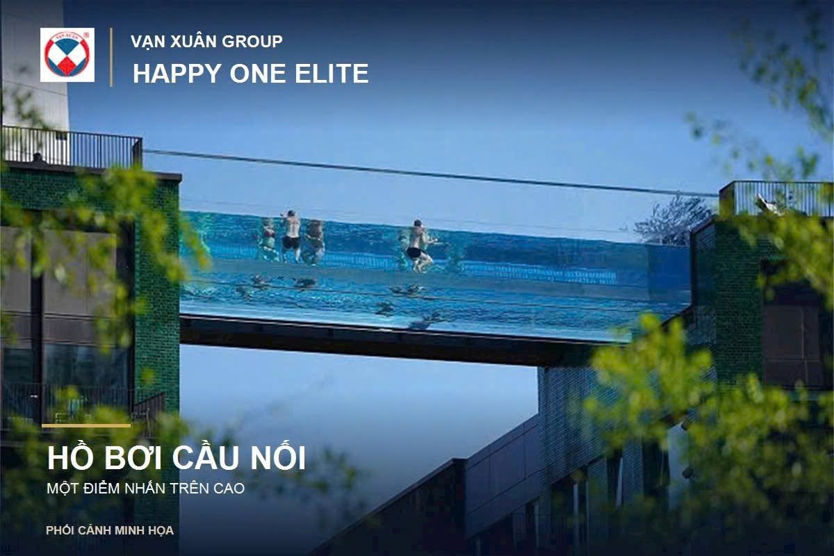 Góc phối cảnh hồ bơi cầu Happy One Elite